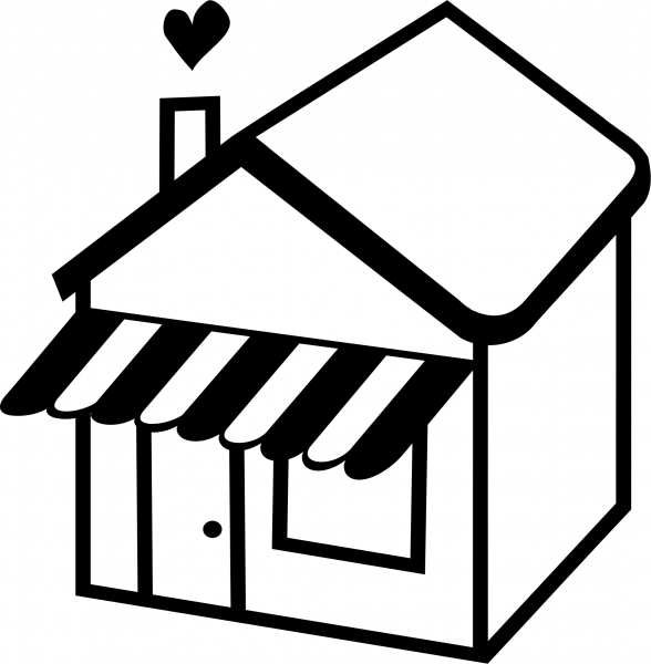 Shop coloring page image