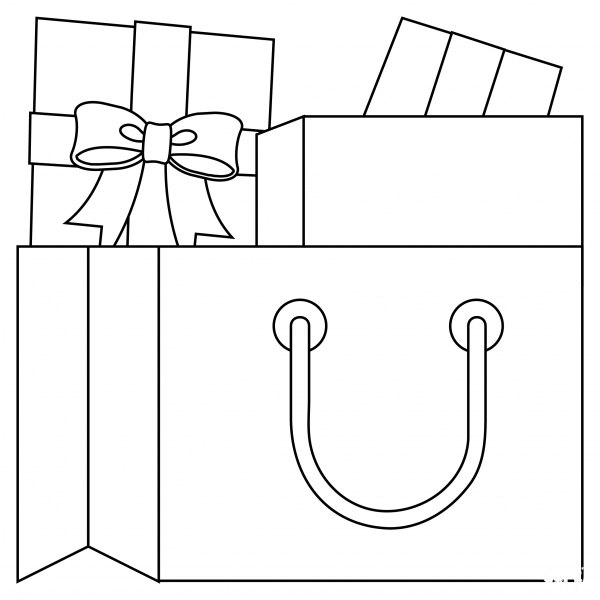 Shopping Bags coloring page image