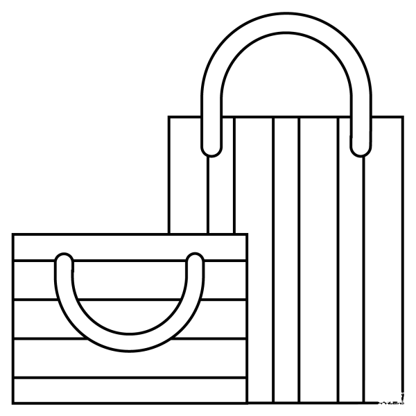 Shopping Bags Emoji coloring page image