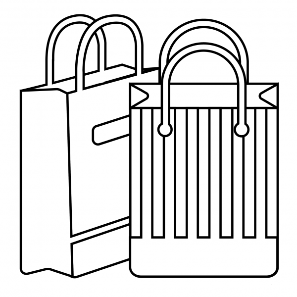 Shopping Bags Emoji coloring page image