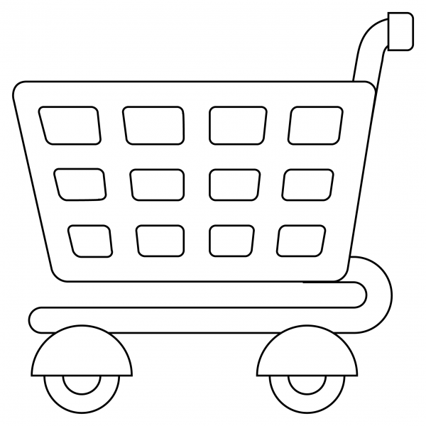Shopping Cart coloring page image