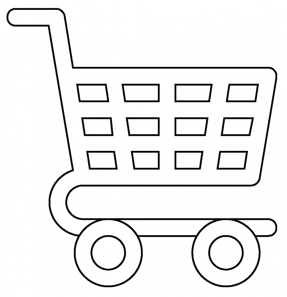 Shopping Cart Emoji coloring page image