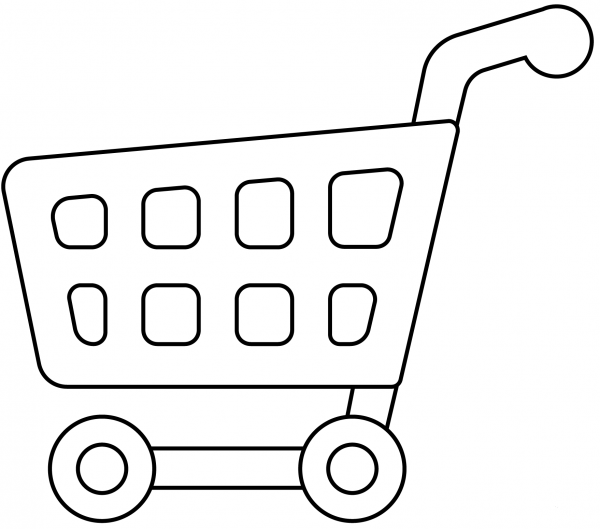 Shopping Cart Emoji coloring page image
