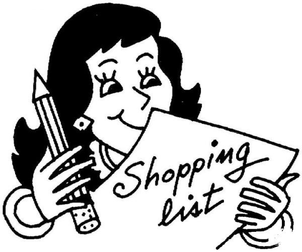 Shopping List  coloring page image