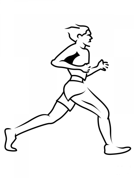 Short Runner coloring page image