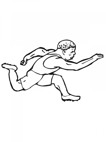 Short Running coloring page image