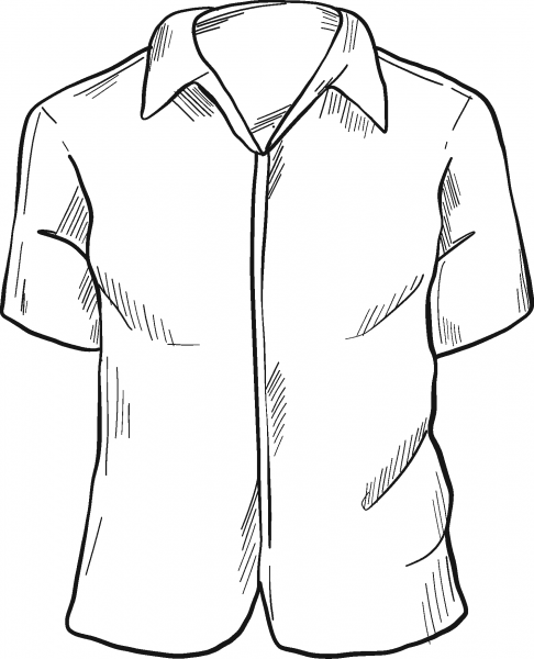 Short-sleeved Shirt coloring page image