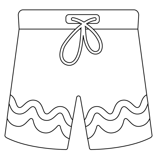 Shorts Emoji coloring page image