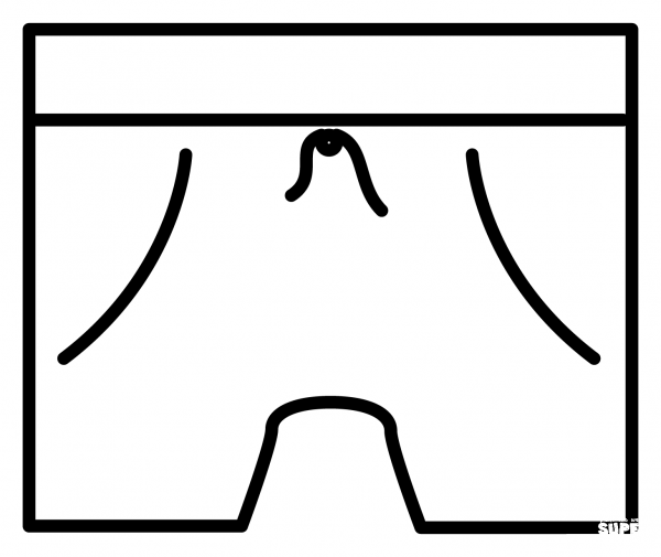 Shorts Emoji coloring page image