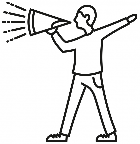 Shout coloring page image