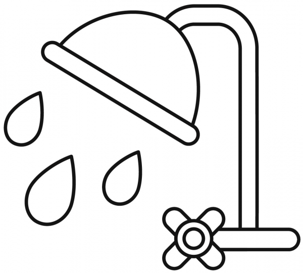 Shower coloring page image