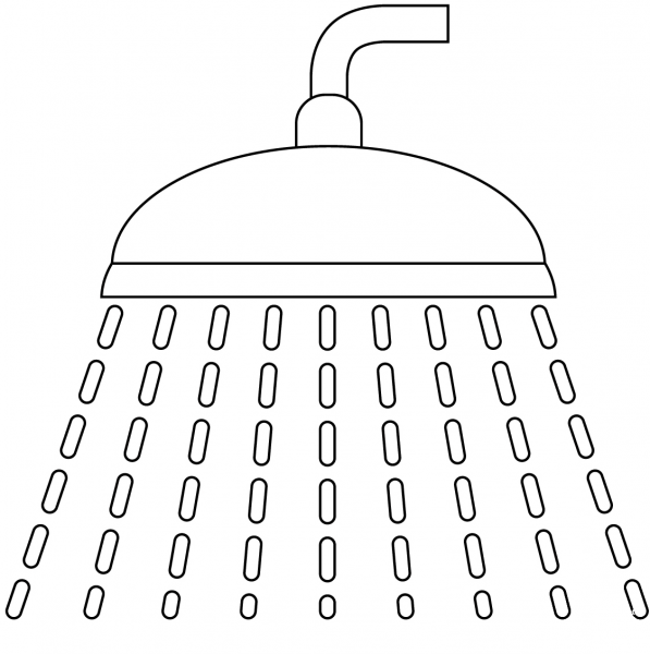 Shower coloring page image