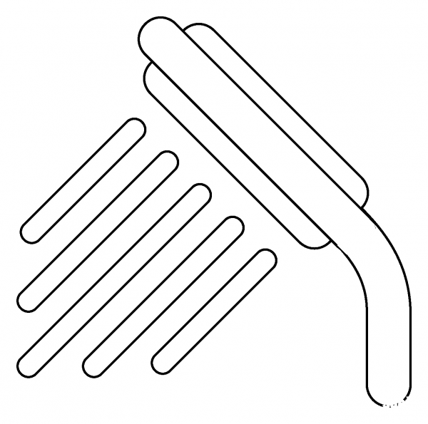 Shower Emoji coloring page image