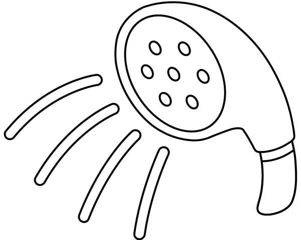 Shower Emoji coloring page image