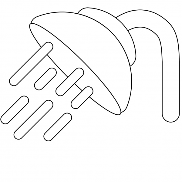 Shower Emoji coloring page image