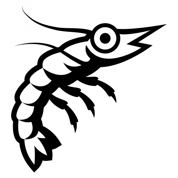Shrimp Emoji coloring page image