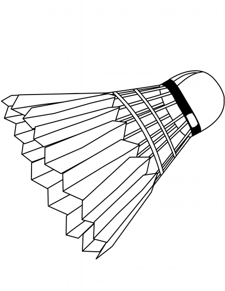 Shuttlecock coloring page image