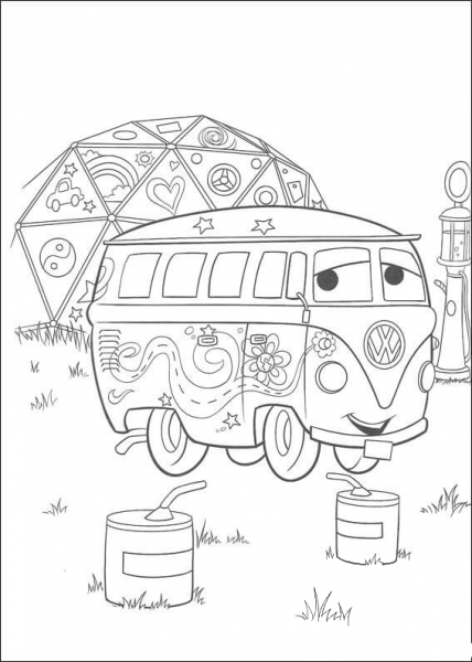 Shy Hippybus coloring page image