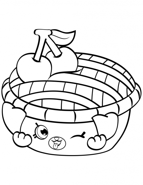 Shy Pie Shopkin coloring page image