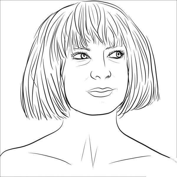 Sia coloring page image