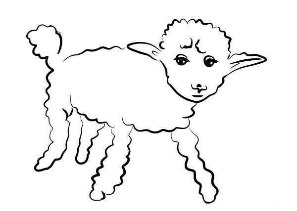 Sickly Sheep coloring page image