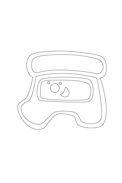 Side Table Drawer coloring page image