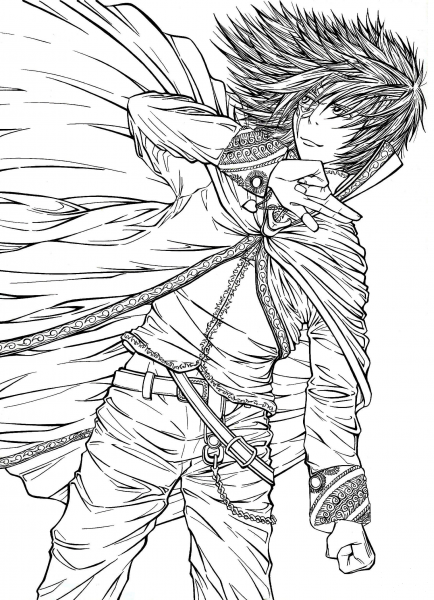 Sieghart from Rave Master coloring page image