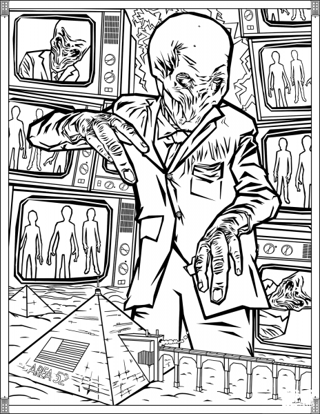 Silence coloring page image