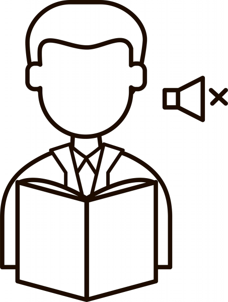 Silent Reading coloring page image