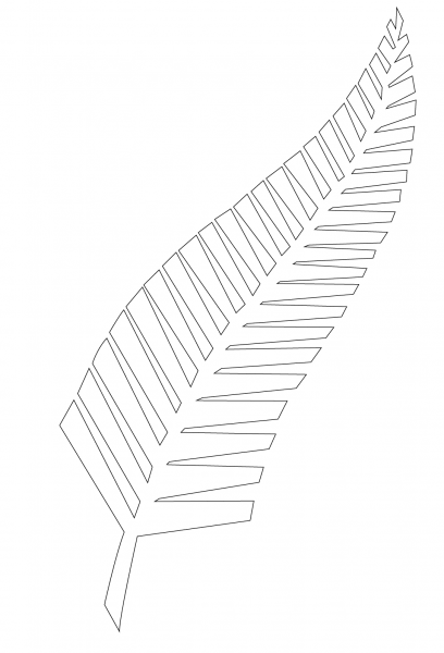 Silver Fern The Symbol of New Zealand coloring page image