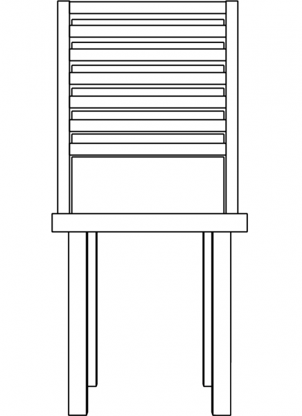 Simple Chair Back coloring page image