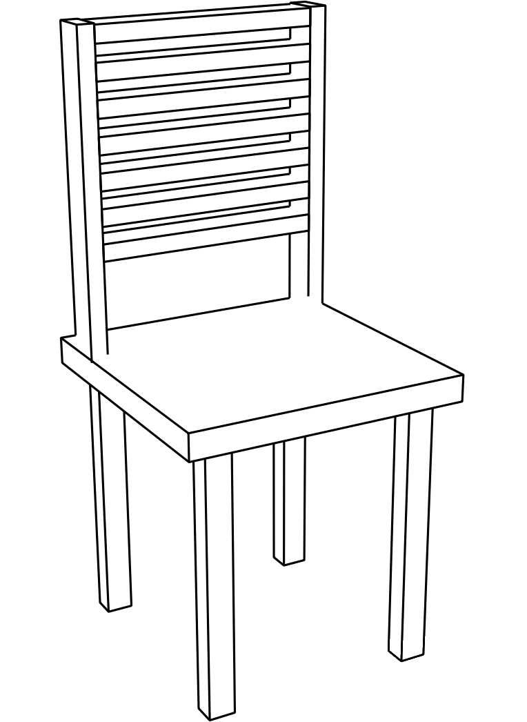 Simple Chair coloring page - ColouringPages