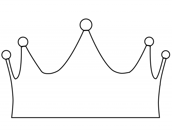 Simple Crown coloring page image