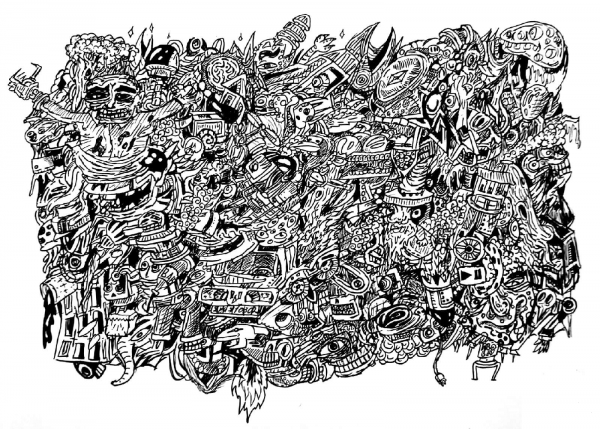 Simple Doodling by Kris Man coloring page image