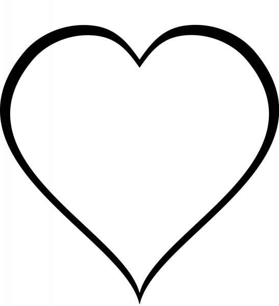 Simple Heart coloring page image