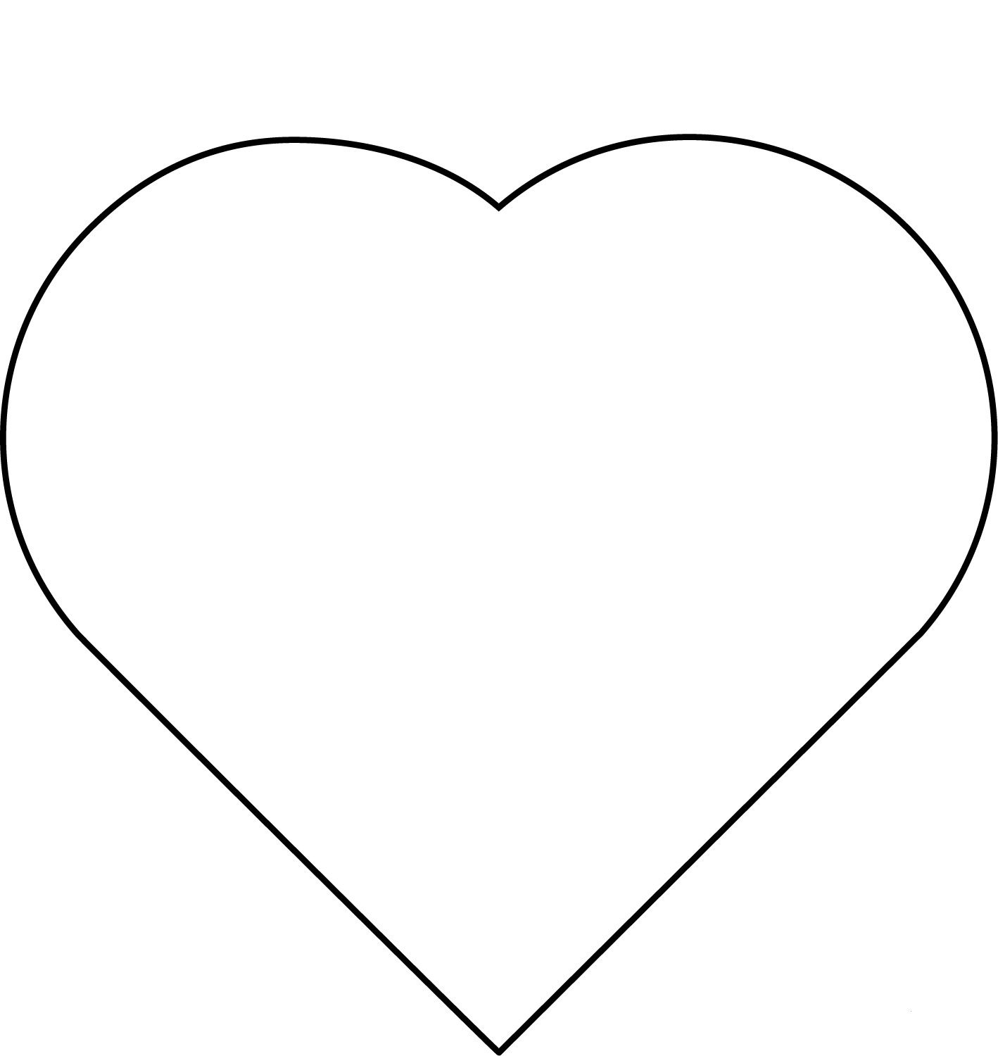 Simple Heart Outline coloring page - ColouringPages