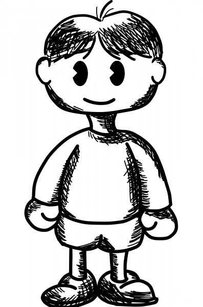 Simple Kid coloring page image