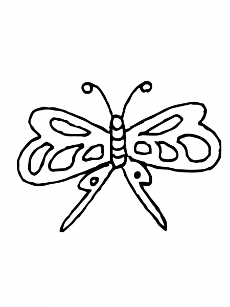 Simple Moth coloring page image