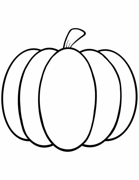 Simple Pumpkin coloring page image