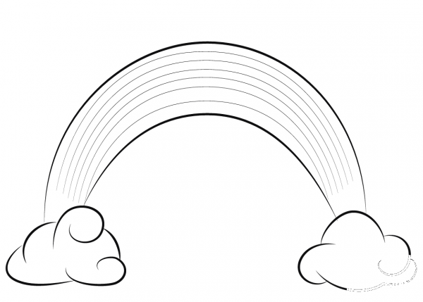 Simple Rainbow coloring page image