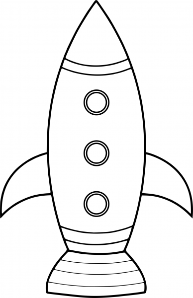 Simple Rocket coloring page image