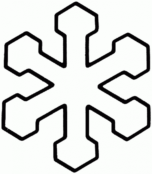 Simple Snowflake coloring page image