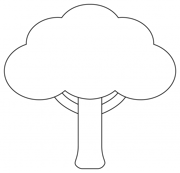 Simple Tree coloring page image