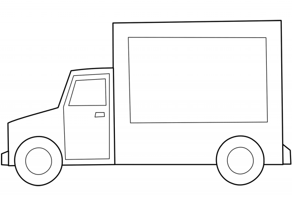 Simple Truck coloring page image