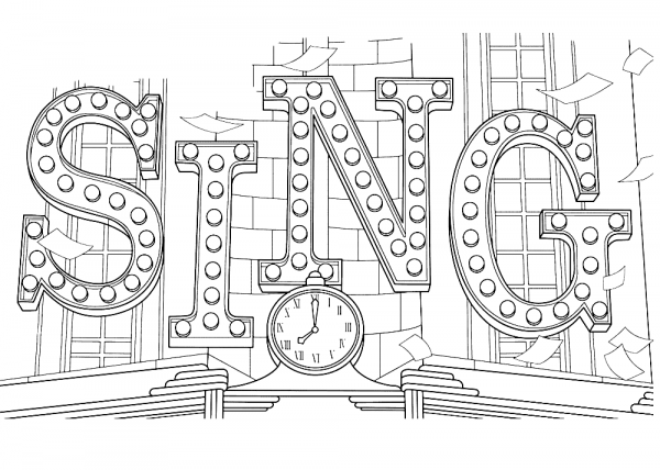 Sing Movie coloring page image
