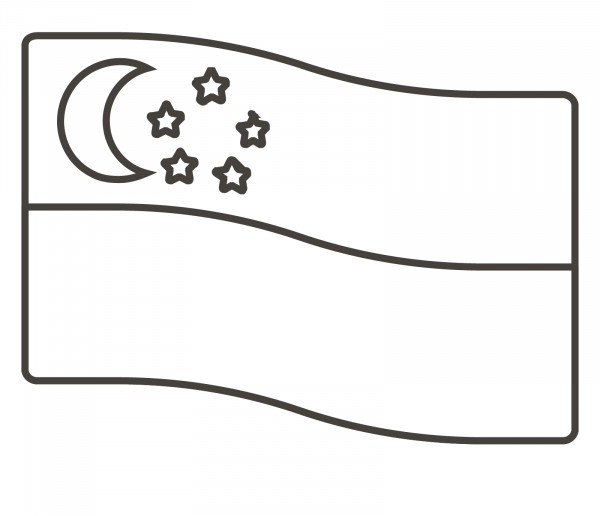 Singapore Flag coloring page image