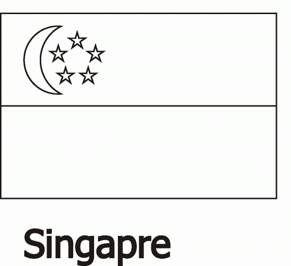 Singapore Flag coloring page image