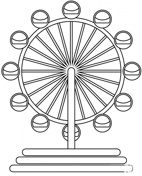 Singapore Flyer coloring page image