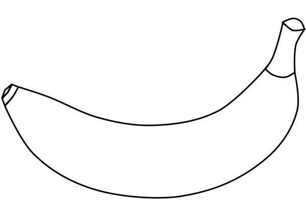 Single Banana coloring page image