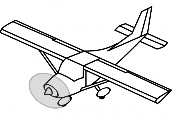 Single Engine Airplane coloring page image